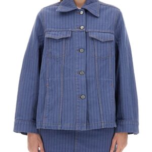 Elevate your look with the GANNI women's DENIM JACKET in DENIM