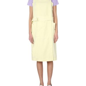 Discover the authentic Kenzo women's DENIM MIDI DRESS in Yellow