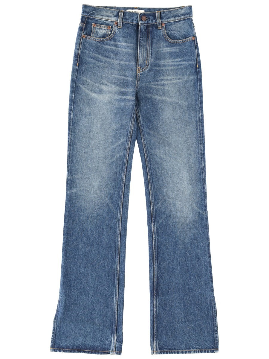 Discover the authentic CHLOÉ women's DENIM PANTS in DENIM