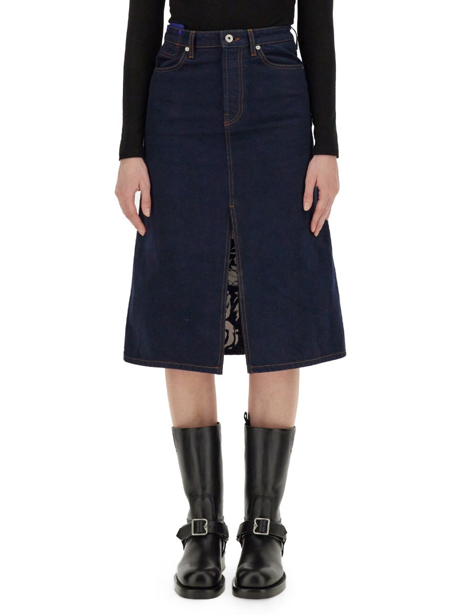 Discover the authentic Burberry women's DENIM SKIRT in DENIM