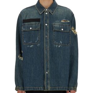 Refresh your wardrobe with the Helmut Lang men's DENIM UNIFORM SHIRT in Blue