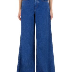 Refresh your wardrobe with the Marni women's DENIM WIDE LEG JEANS in DENIM