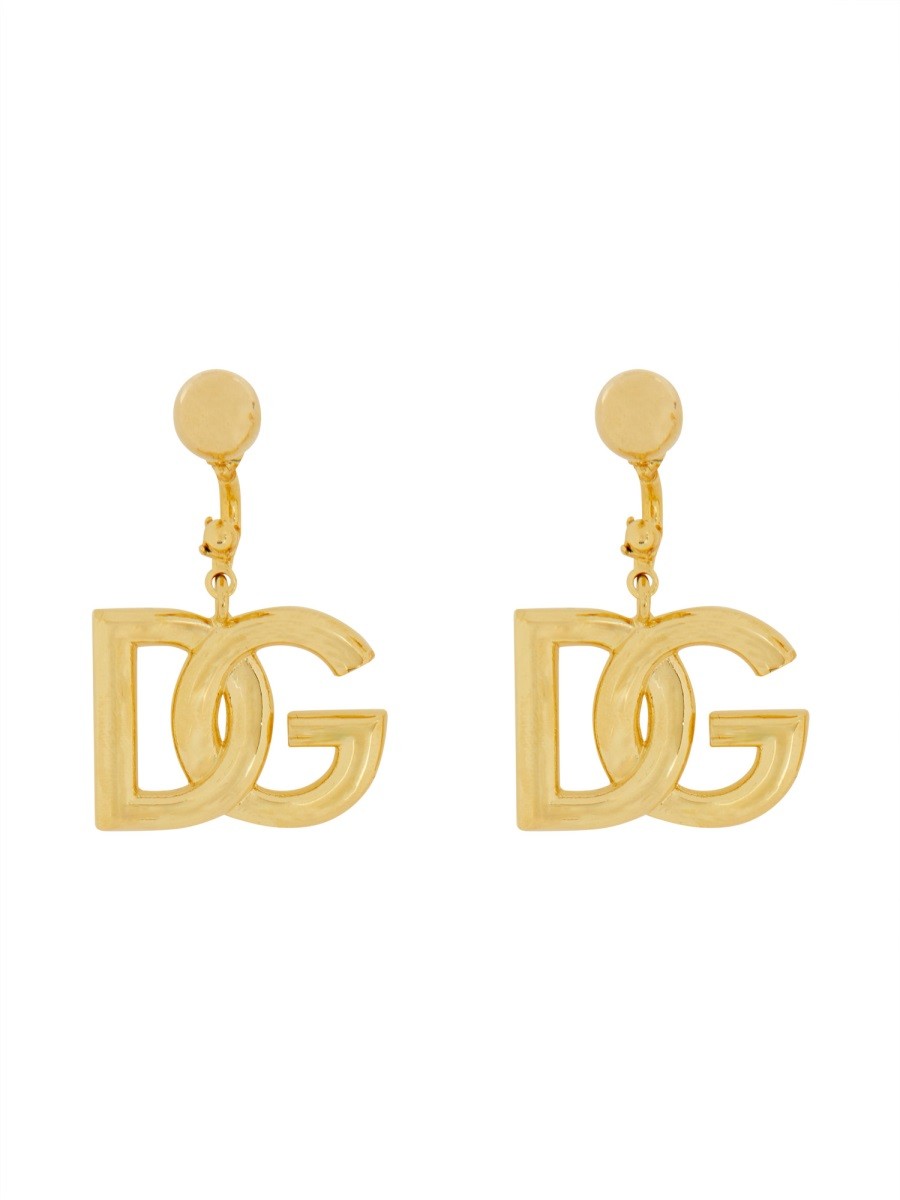 Explore the authentic Dolce & Gabbana women's ORECCHINI CON LOGO DG in gold
