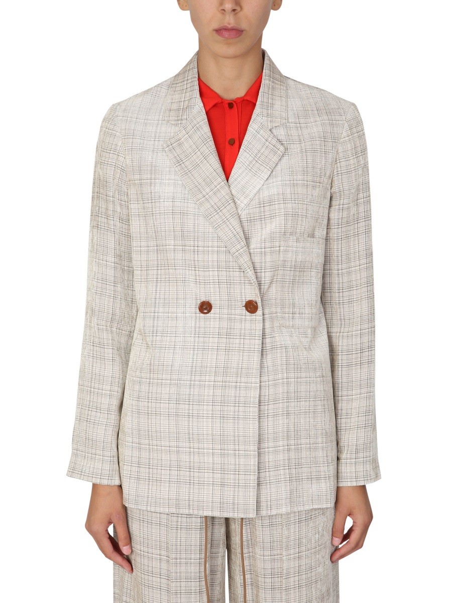 Refresh your wardrobe with the ALYSI women's DOUBLE-BREASTED BLAZER in beige