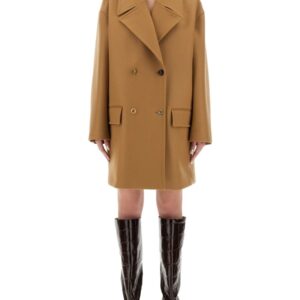 Discover the authentic Moschino women's DOUBLE-BREASTED COAT in beige