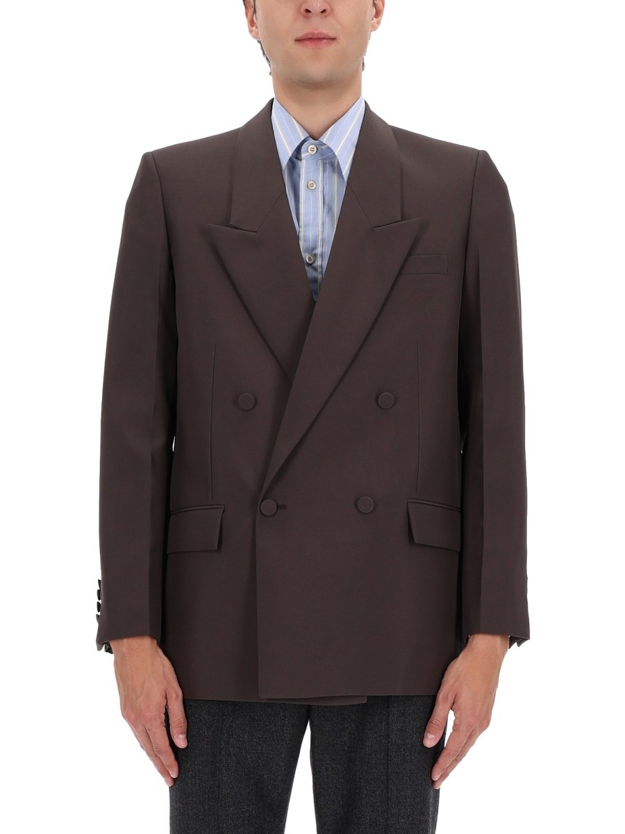 Refresh your wardrobe with the Gucci men's DOUBLE-BREASTED JACKET in Brown