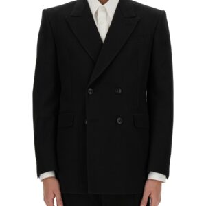 Explore the authentic Alexander Mcqueen men's DOUBLE-BREASTED JACKET in Black