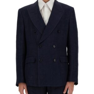Explore the authentic Dolce & Gabbana men's DOUBLE-BREASTED JACKET in Blue