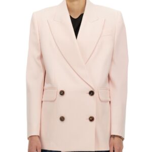 Explore the authentic Alexander Mcqueen women's DOUBLE-BREASTED JACKET in Pink