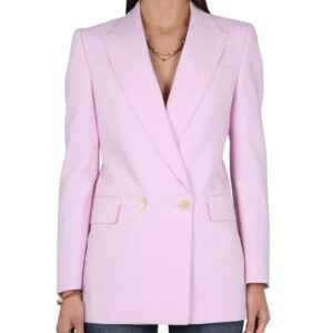 Explore the authentic Alexander Mcqueen women's DOUBLE-BREASTED JACKET in Pink