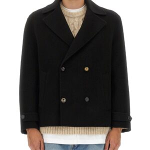 Refresh your wardrobe with the Moschino men's DOUBLE-BREASTED JACKET in Black