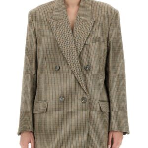 Explore the authentic AMI PARIS women's DOUBLE-BREASTED OVERSIZED JACKET in MULTICOLOUR