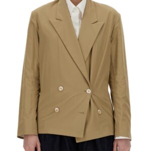 Explore the authentic Dries Van Noten women's DOUBLE-BREASTED SHIRT in beige