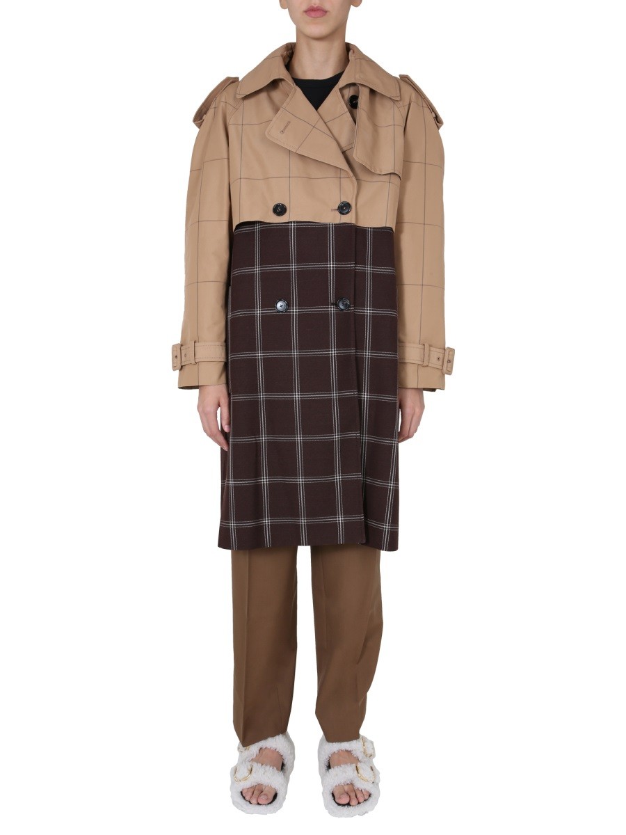 Discover the authentic Marni women's DOUBLE-BREASTED TRENCH in Brown