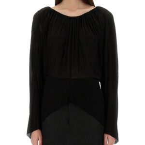 Refresh your wardrobe with the RICK OWENS women's DRAPED TOP in Black