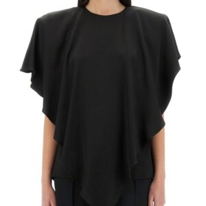 Refresh your wardrobe with the stella mccartney women's DRAPED TOP in Black