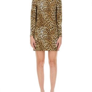 Discover the authentic Moschino women's DRESS WITH ANIMAL PATTERN in ANIMALIER