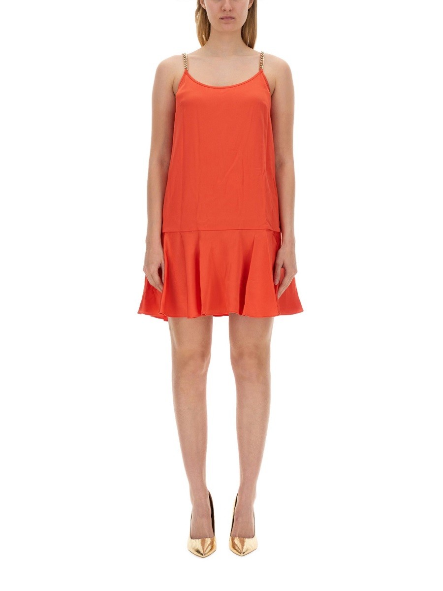 Explore the authentic MICHAEL BY MICHAEL KORS women's DRESS WITH CHAIN STRAPS in Red