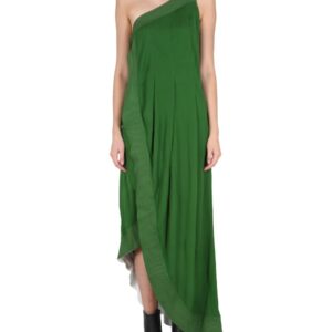 Discover the authentic Givenchy women's DRESS WITH CONTRASTING STITCHING in GREEN