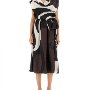 Discover the authentic KITON women's DRESS WITH PRINT in Brown