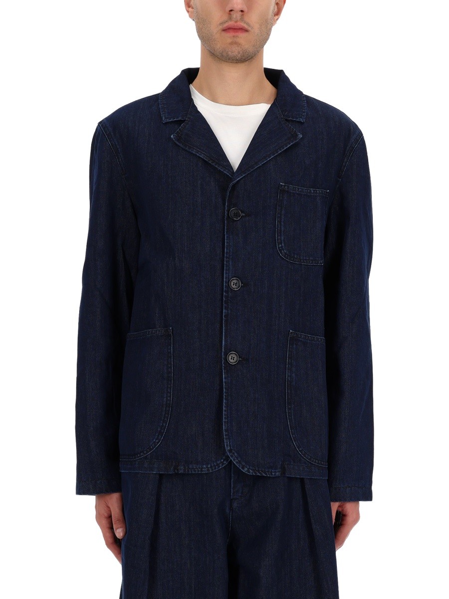 Refresh your wardrobe with the YMC men's EARTH SCUTTLERS" JACKET in Blue