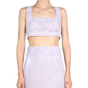 Refresh your wardrobe with the JIL SANDER women's EMBROIDERY TOP in Lilac