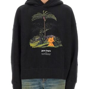 Explore the authentic Palm Angels men's ENZO SWEATSHIRT FROM THE TROPICS in Black