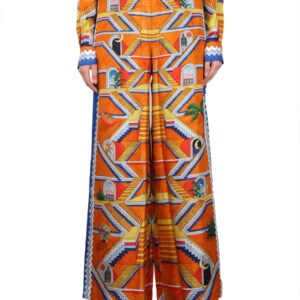 Explore the authentic CASABLANCA women's ESCALIER PRINT PANTS in MULTICOLOUR