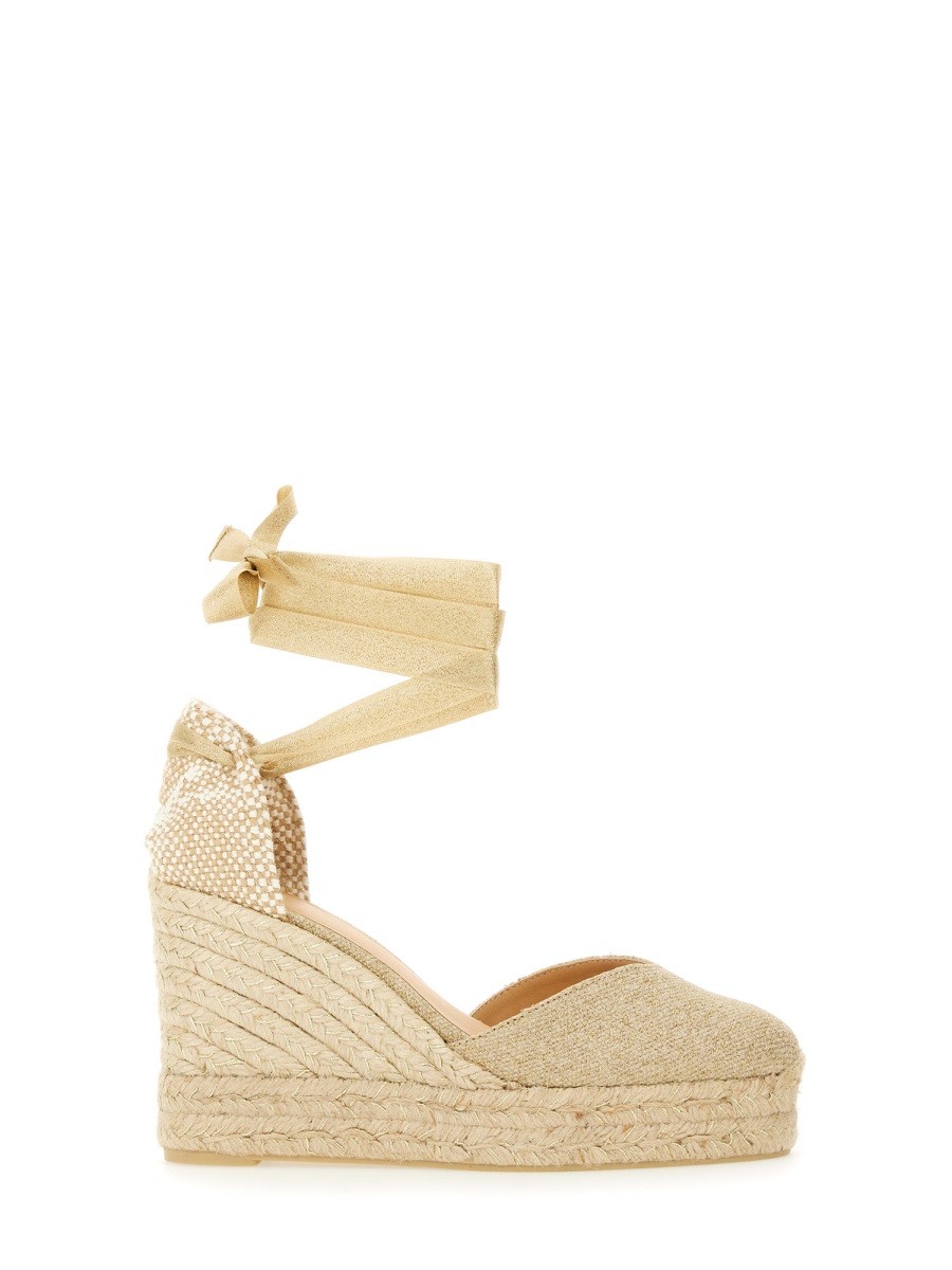 Elevate your look with the Castaner women's ESPADRILLE "CLEAR" in gold