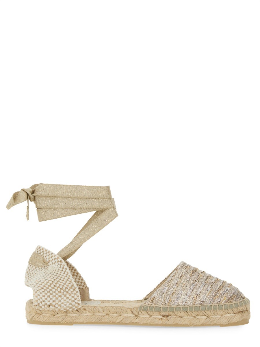 Discover the authentic MANEBI women's ESPADRILLE "VALENCIANA" in gold