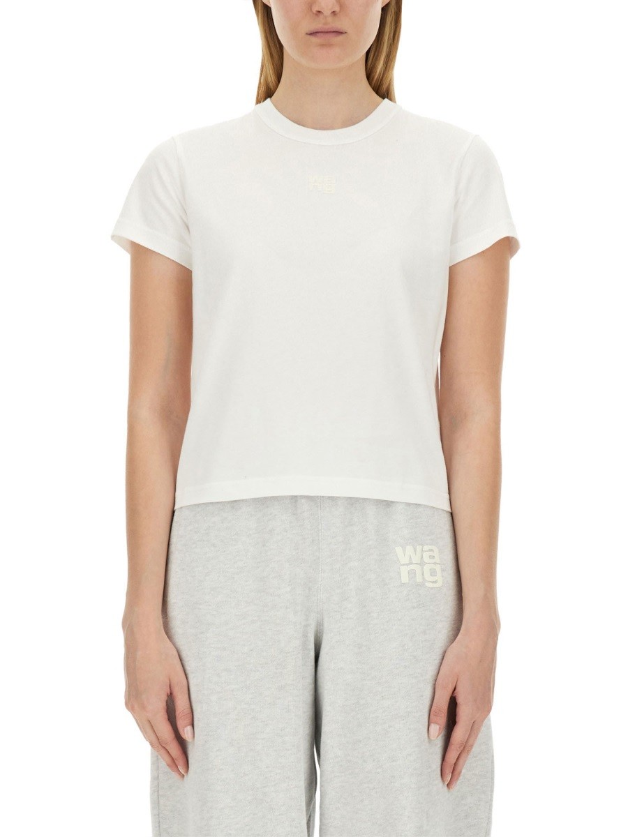 Explore the authentic ALEXANDERWANG.T women's "ESSENTIAL SHRUNK" T-SHIRT in White