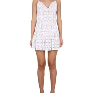 Explore the authentic MICHAEL BY MICHAEL KORS women's EYELET DRESS in White