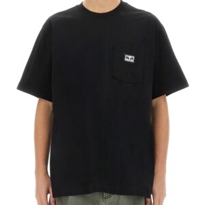 Refresh your wardrobe with the OBEY men's "EYES" T-SHIRT WITH POCKET in Black