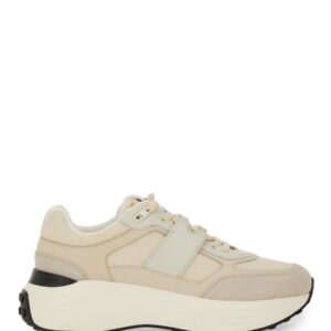 Refresh your wardrobe with the TOD'S women's FABRIC AND SUEDE SNEAKER in beige