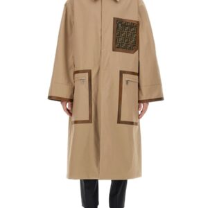 Discover the authentic Fendi men's FABRIC TRENCH COAT in beige