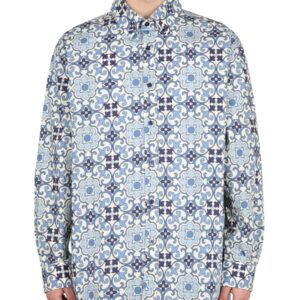 Refresh your wardrobe with the Drole De Monsieur men's FAIENCE SHIRT in Blue