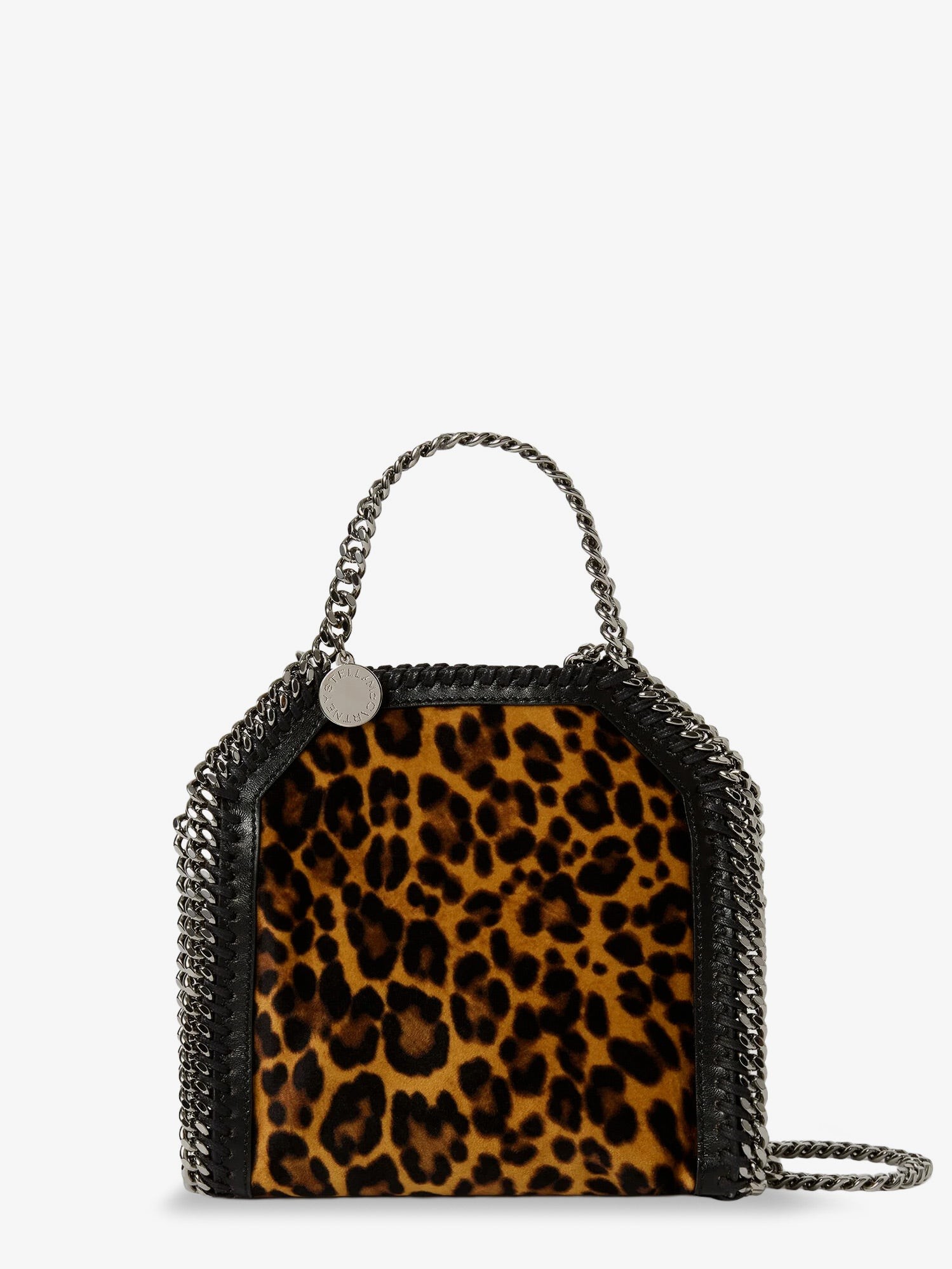 Falabella Tiny Bag velvet crossbody bag with animal print : Color - Leopard