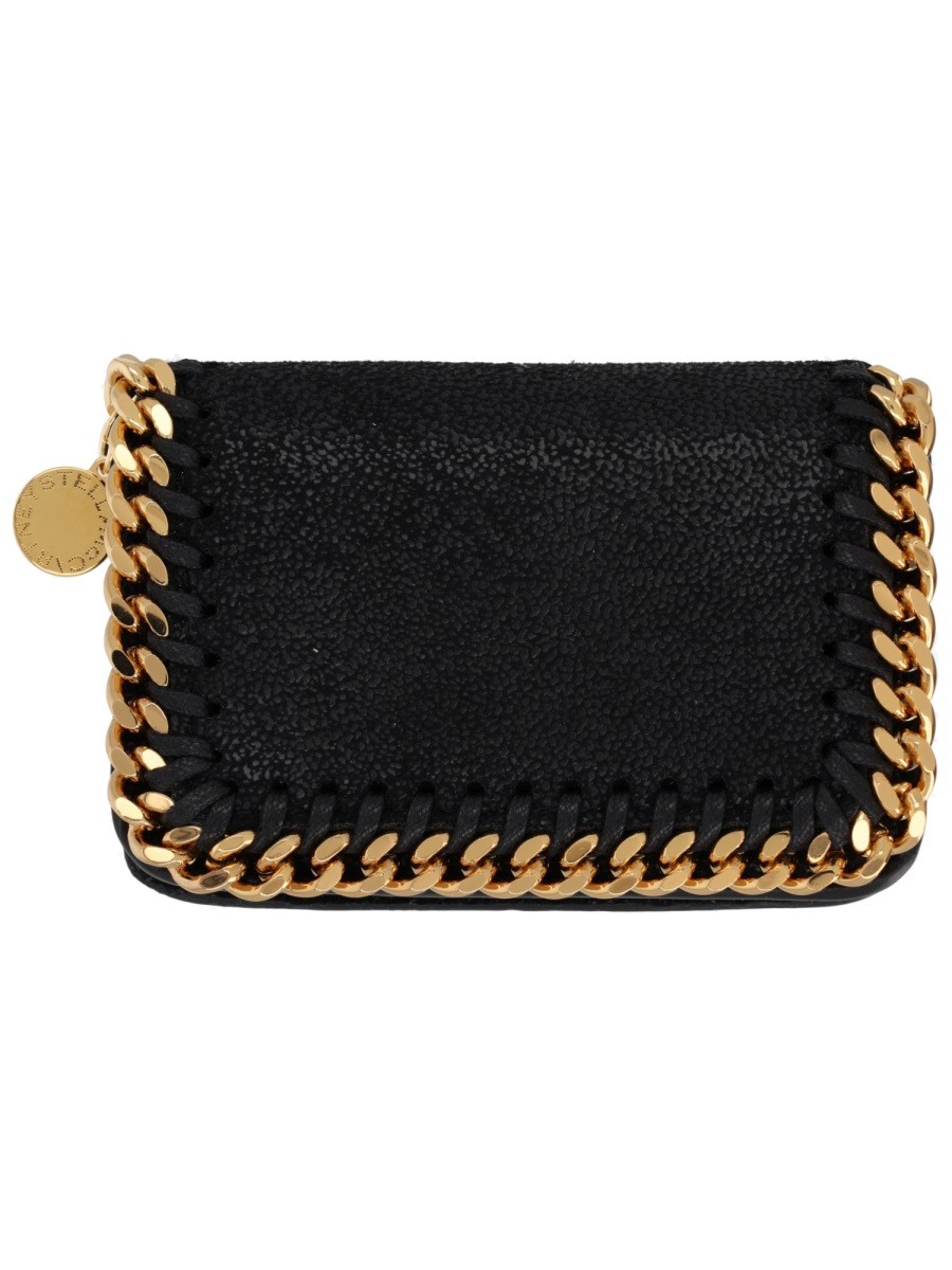 Explore the authentic stella mccartney women's "FALABELLA" WALLET in Black