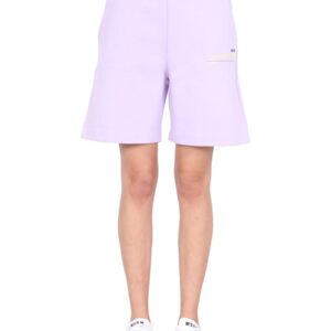 Refresh your wardrobe with the msgm women's "FANTASTIC GREEN" BERMUDA in Lilac