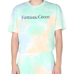 Explore the authentic msgm men's "FANTASTIC GREEN" T-SHIRT in MULTICOLOUR