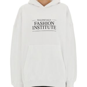 Explore the authentic Balenciaga women's FASHION INSTITUTE LARGE FIT SWEATSHIRT in White