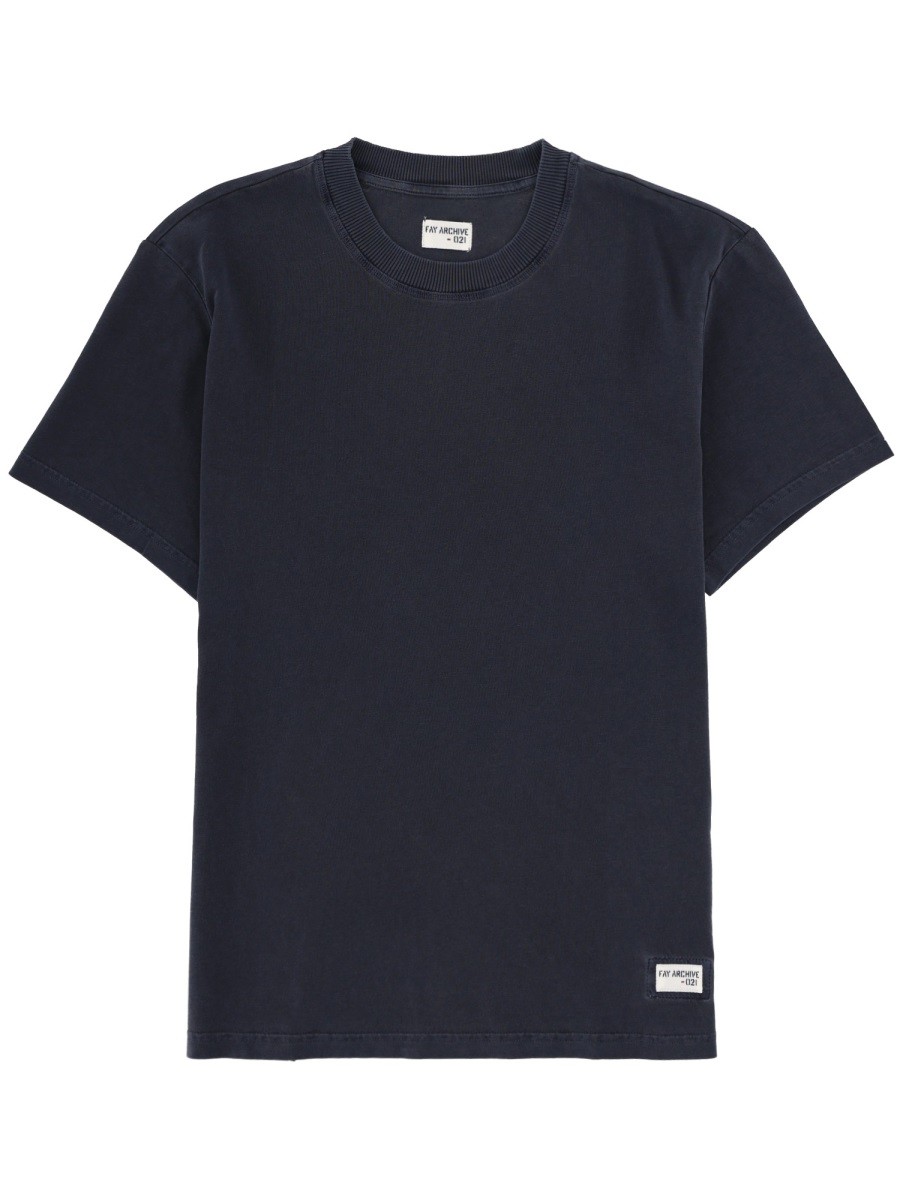 Discover the authentic FAY men's "FAY ARCHIVE" T-SHIRT in Blue