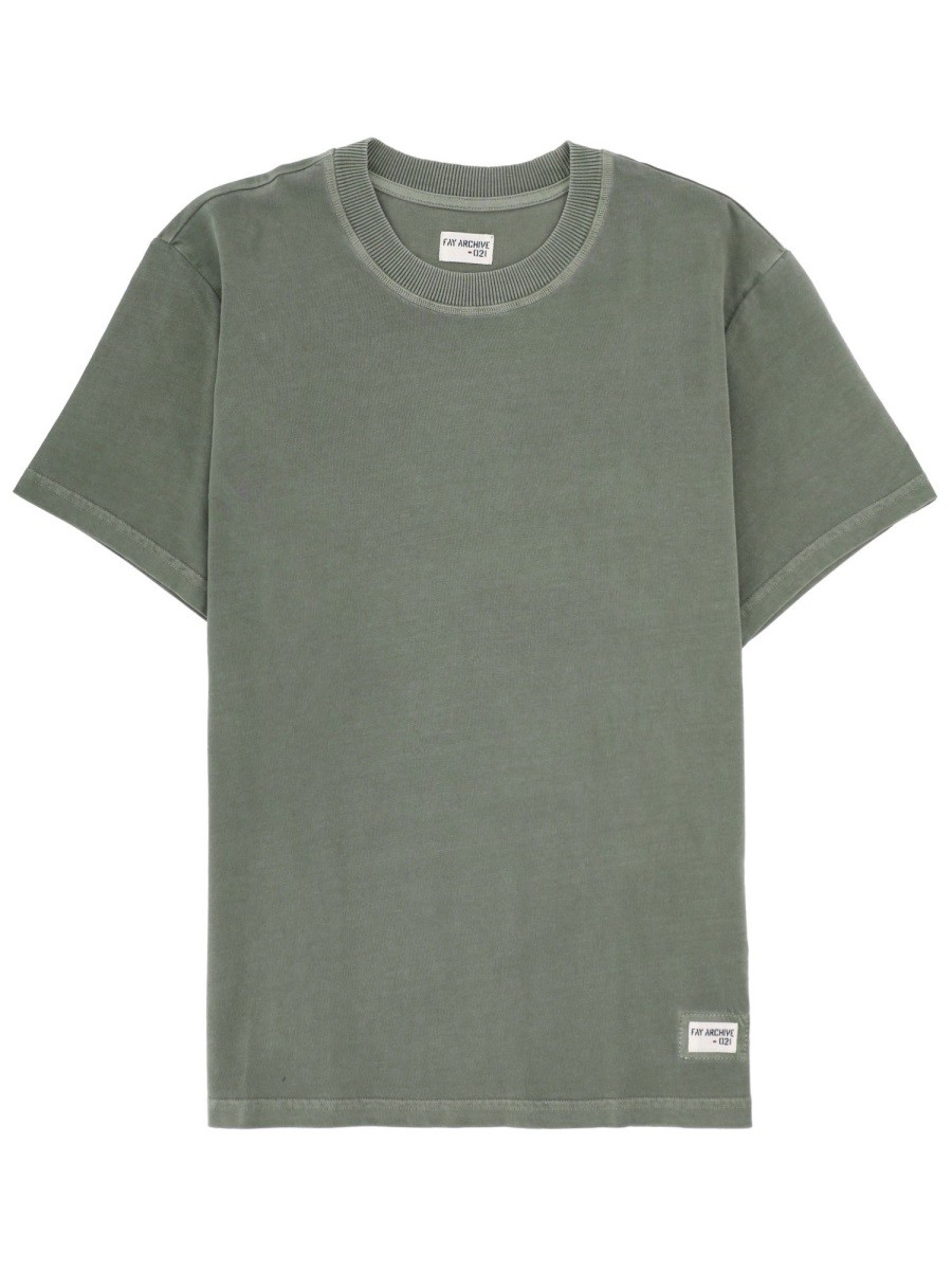 Discover the authentic FAY men's "FAY ARCHIVE" T-SHIRT in GREEN