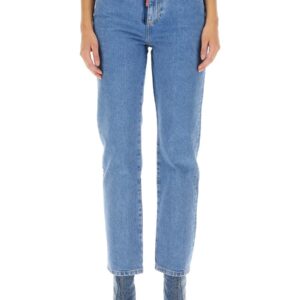 Refresh your wardrobe with the MOSCHINO JEANS women's FIVE POCKET JEANS in Blue