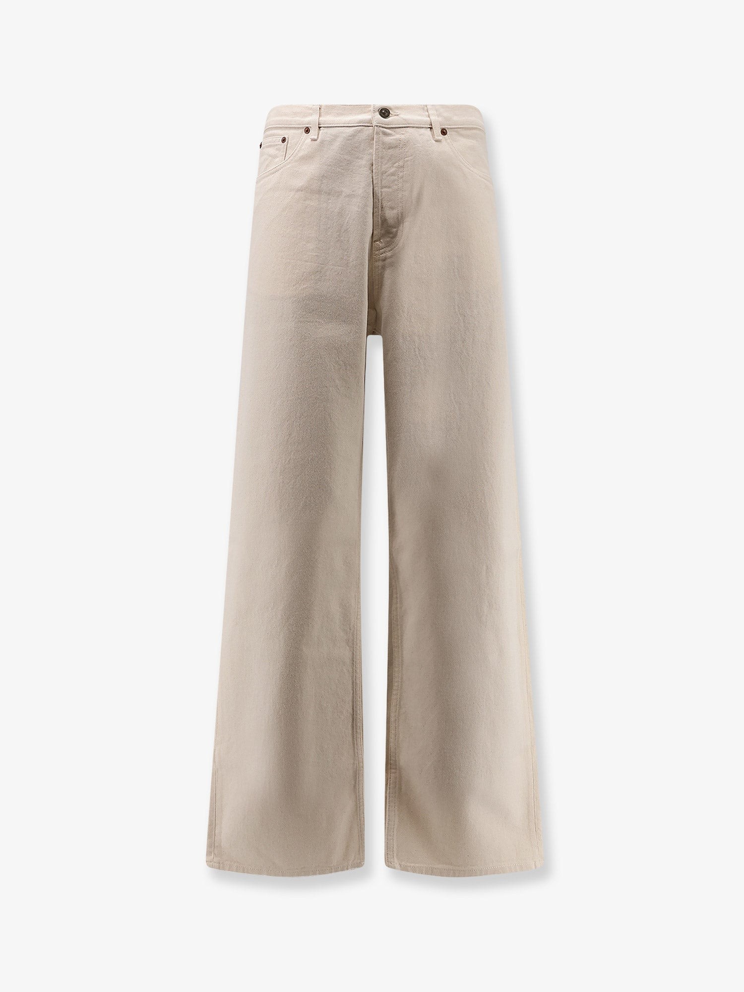 Discover the authentic Valentino men's Five pockets cotton trousers in Avorio