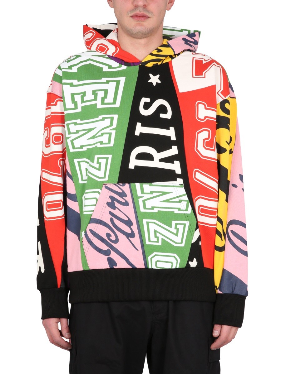 Elevate your look with the Kenzo men's FLAG SWEATSHIRT in MULTICOLOUR