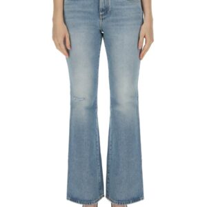 Discover the authentic Balmain women's FLARE FIT JEANS in DENIM