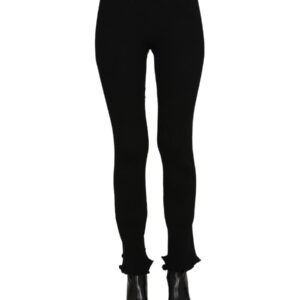 Refresh your wardrobe with the paco rabanne women's FLARE LEGGINGS. in Black