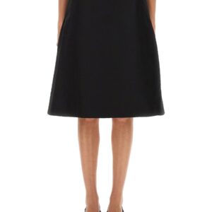Explore the authentic Alexander Mcqueen women's FLARED MIDI SKIRT in Black