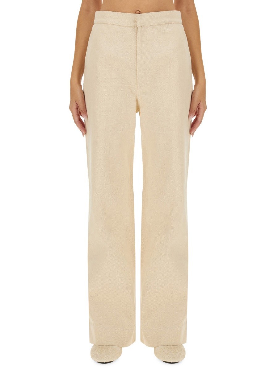 Discover the authentic JIL SANDER women's FLARED PANTS in Ivory